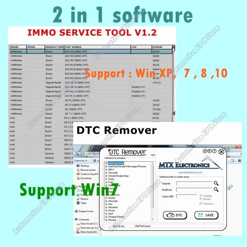 2026New IMMO Service Tool v1.2 Edc 17 IMMO SERVICE TOOL V1.2 PIN Code and Immo Off +MTX DTC Remover 1.8.5.0 Software with Keygen