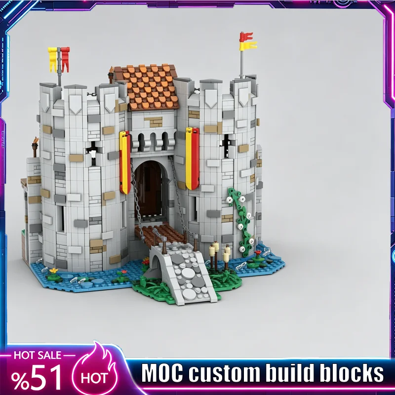 2680PCS Gate Of Bricktenstein Castle MOC Medieval Model Custom Puzzle Architecture DIY Assembly Educational Toy Collection Gift