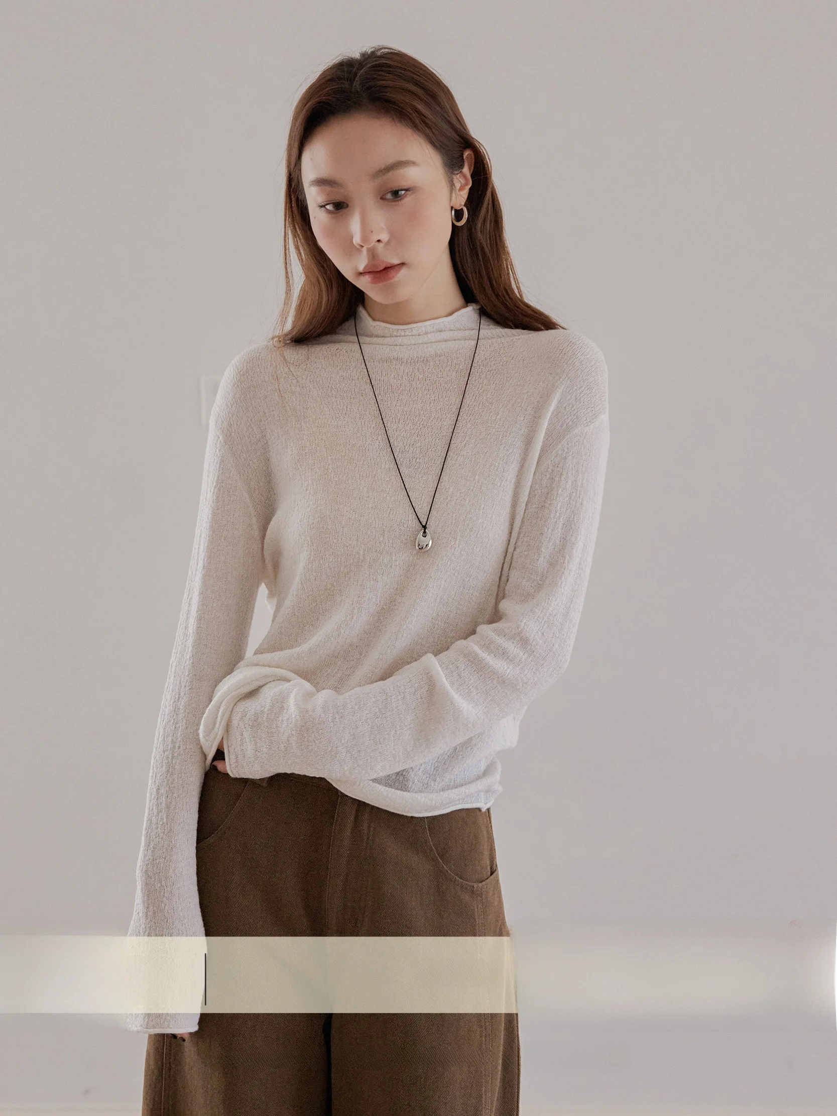 

Женская футболка VNOOK с высоким воротником и манжетами, текстурированная, для ношения под одеждой, модная, для весны, осени и зимы