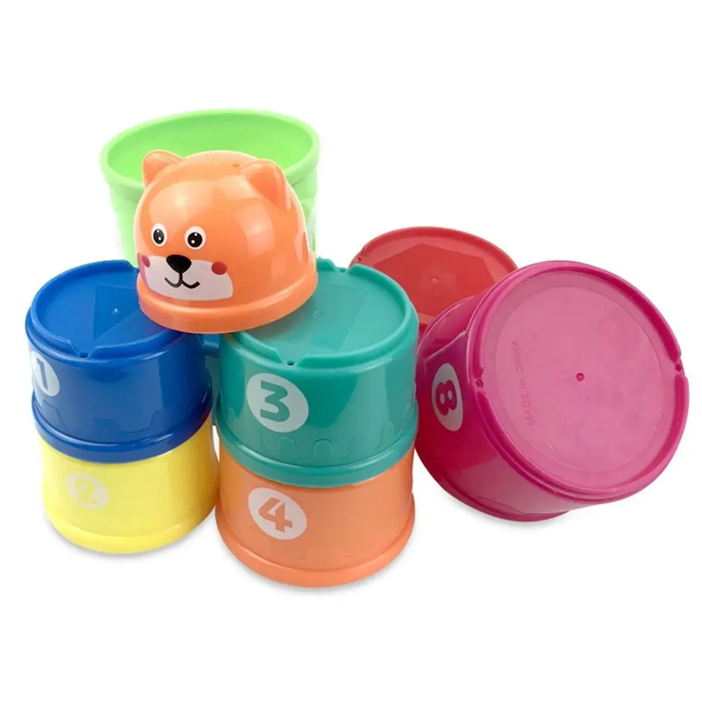 High Quality Hot Gifts Stacking Tower  Stacking Cups Fun Rainbow Cups Building Blocks