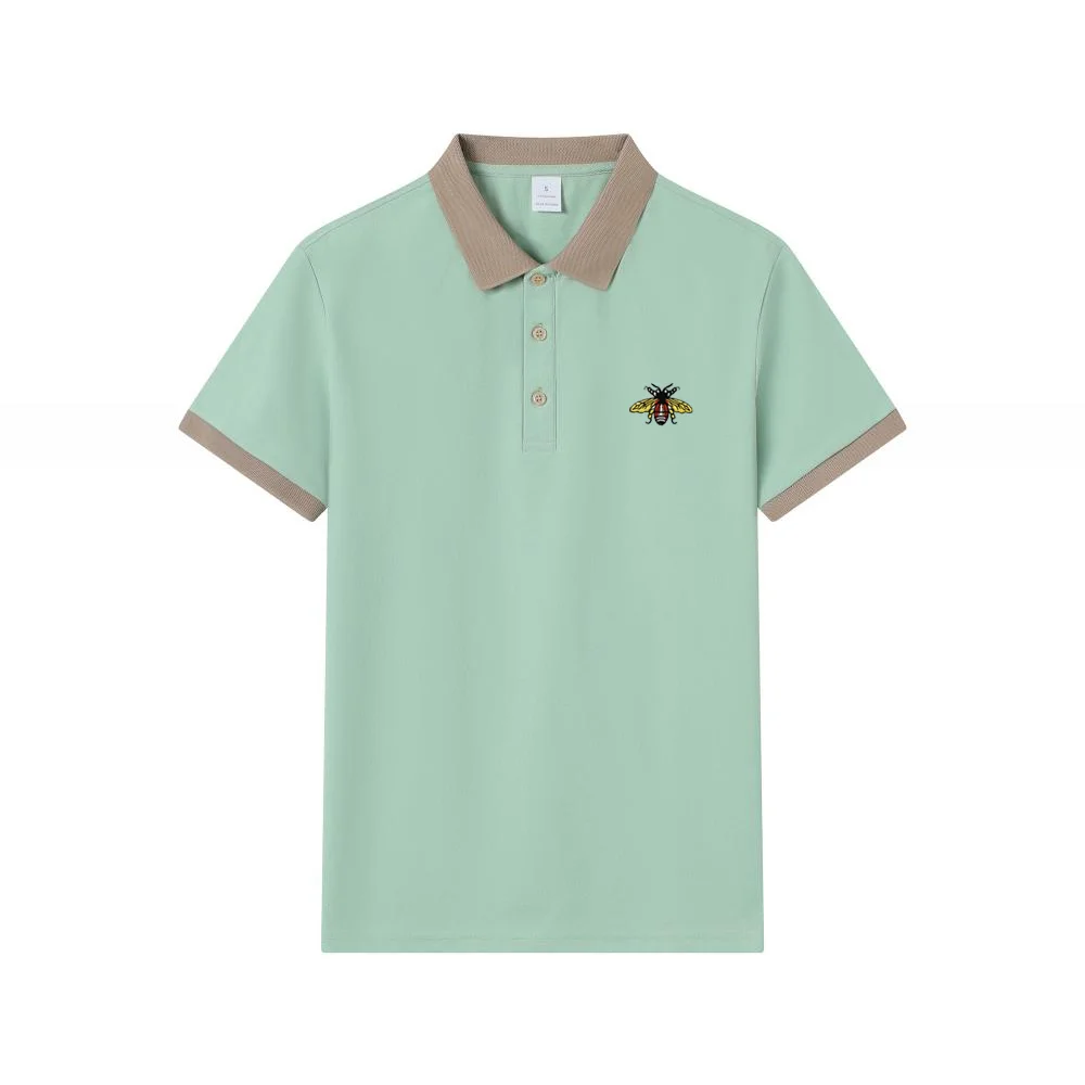 

2026 Summer Men's Bee Embroidered Polo Shirts, Premium New Arrival, Casual Polo, Tennis Shirts, Golf Tops, Short Sleeve Tees