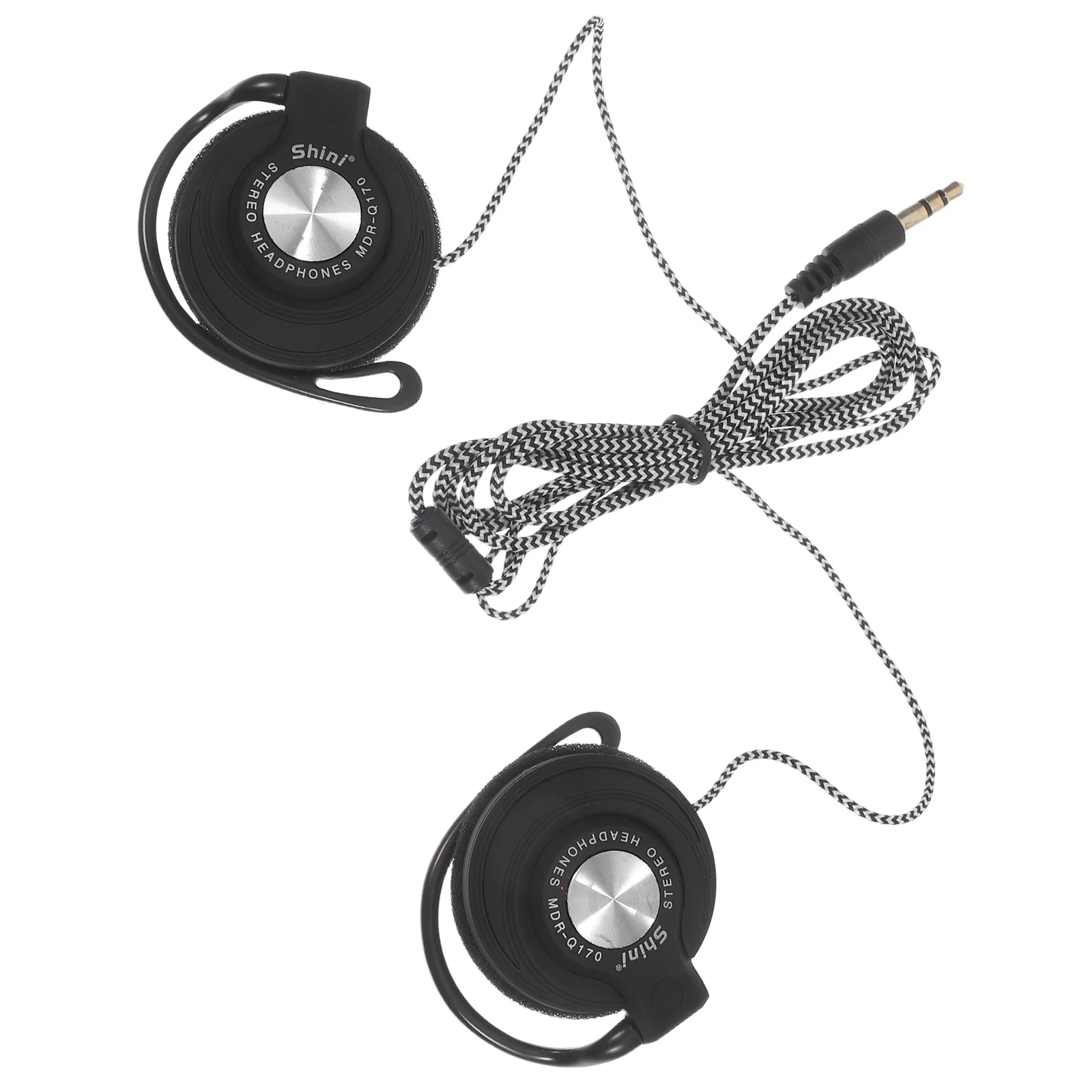 

Wired Clip On Ear Stereo Headphones 35mm Earhook Over The Ear Earbuds Soft Pads Durable Cable Sound Quality Phone Computer