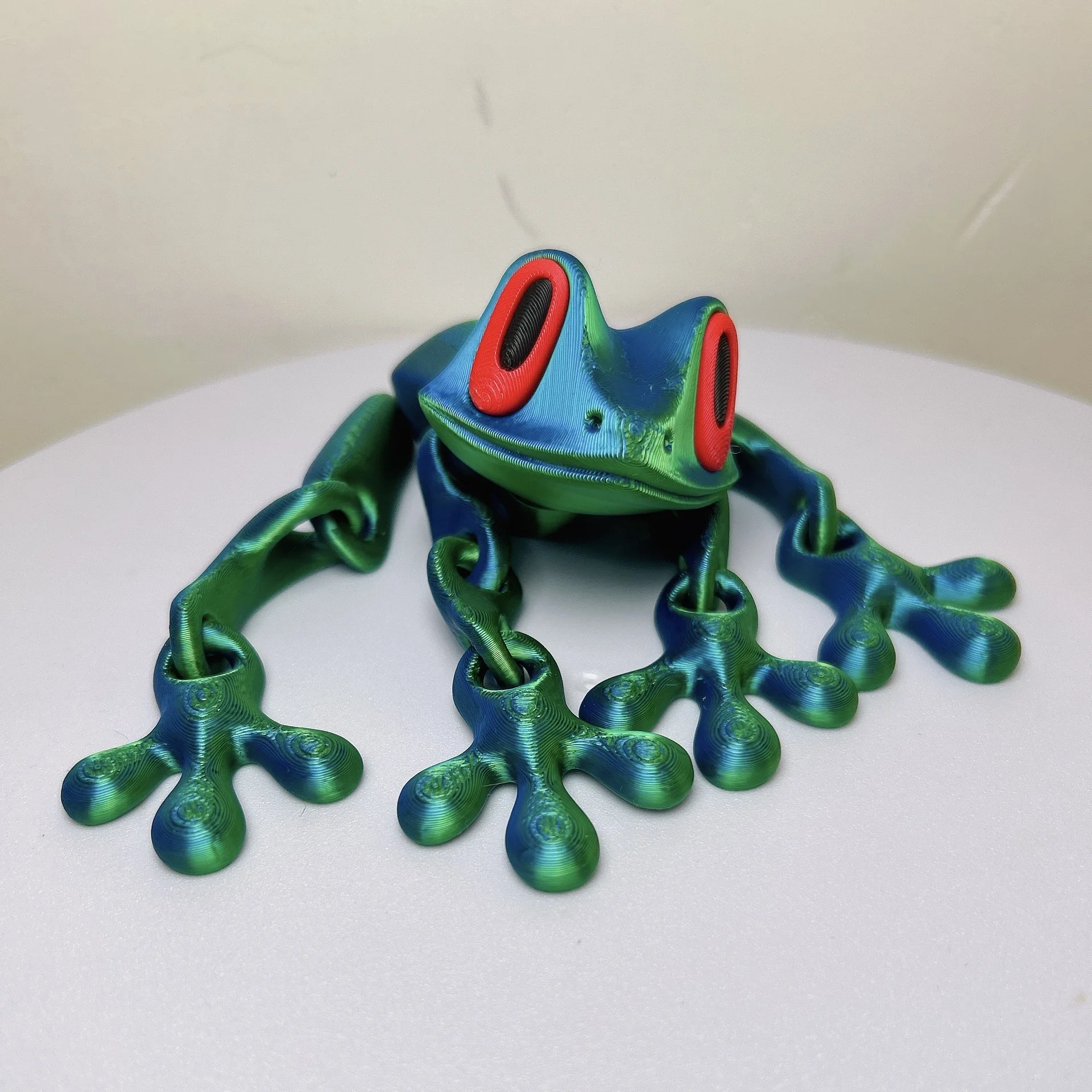 

3D Printed Frog Ornament Joint Movable Non-Magnetic Model Cute Simulation Animal Figurine Desktop Frogs Handicraft Decoration