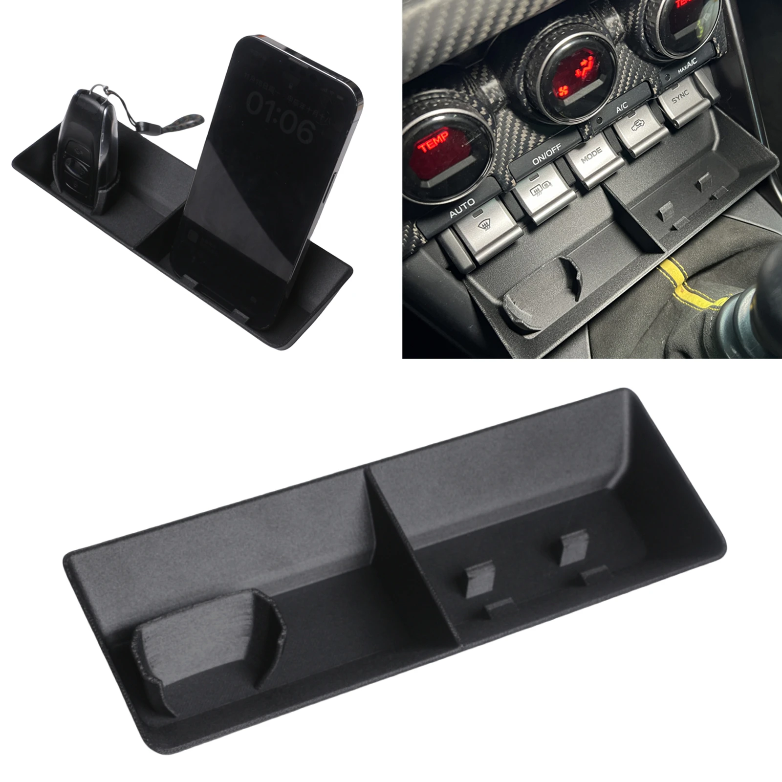 

Pop Center Console Manual Gear Shift Front Storage Box Organizer Tray Compartment Cover Case For Subaru BRZ Toyota GT86 2022-202