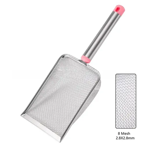 Stainless Steel Fine Mesh Cat Litter Scoop Easy To Clean Non-Stick Shovel For Reptiles Sand Efficient Durable Litter Scoop - Image 13