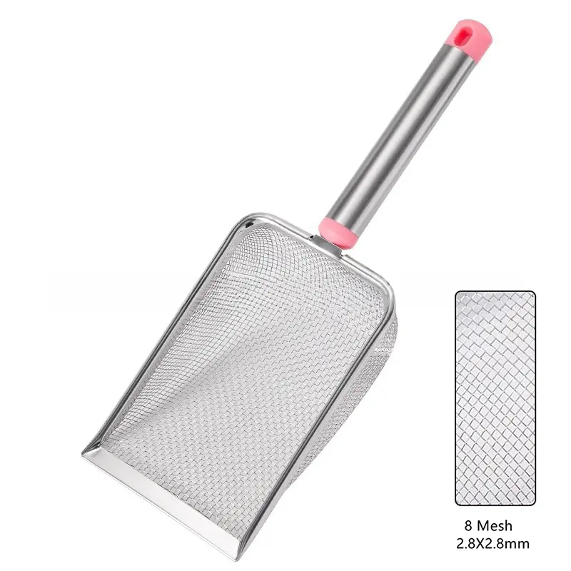 Stainless Steel Fine Mesh Cat Litter Scoop Easy To Clean Non-Stick Shovel For Reptiles Sand Efficient Durable Litter Scoop - Image 13