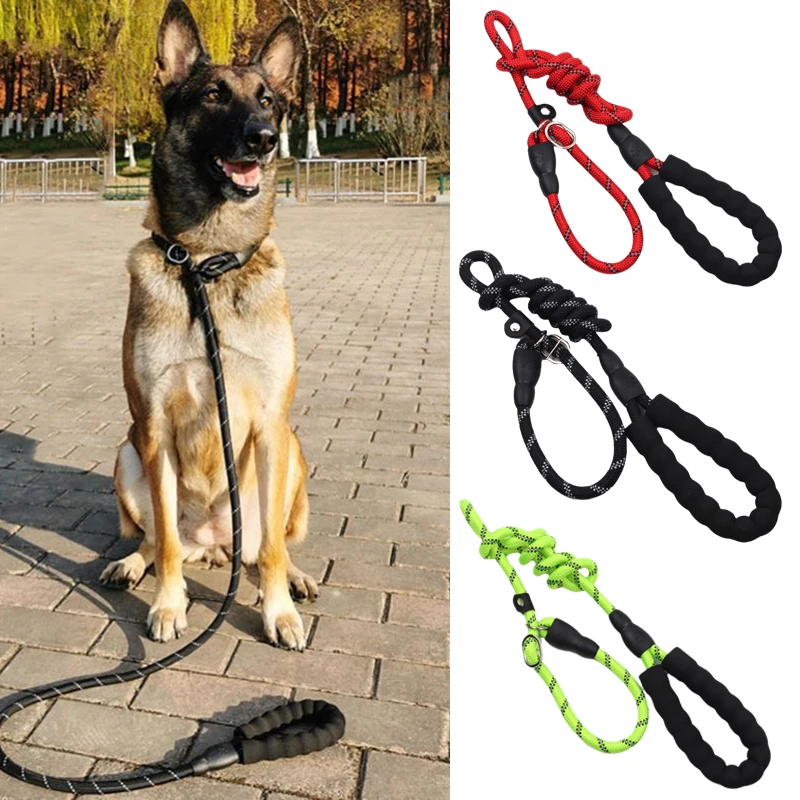 2 in 1 Reflective Dog Leash and Collar 150cm Nylon Pet Rope for Small Medium Dogs Malinois Golden Retriever Puppy Accessories