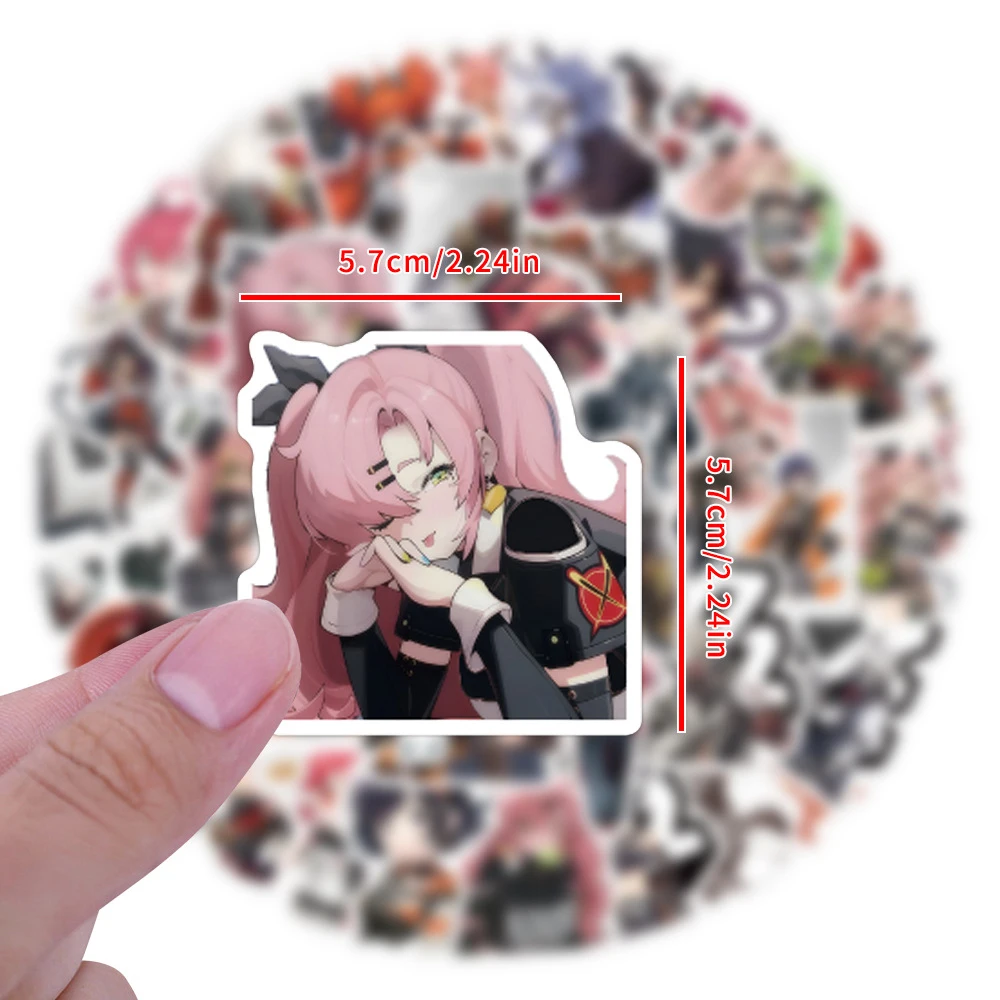 60PCS Game Zenless Zone Zero Sticker Cool Graffiti Decoration Laptop Guitar Scrapbook Luggage Waterproof Decal Kids Toy