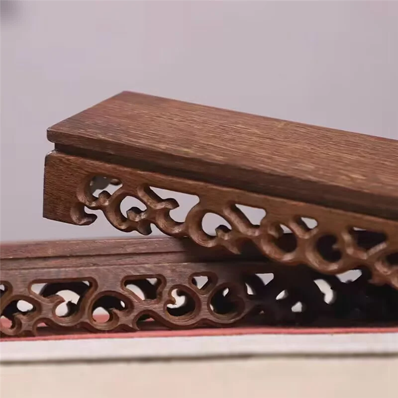 ABDJ-목재 베이스 미니어처 피규어 꽃병 진열대 받침대 스탠딩 커피/티 세트 꽃꽂이 화분 받침대 분재 홀더