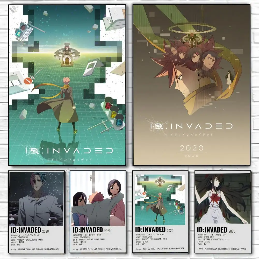 Anime I-ID Invaded Poster Wall Art Print Removable Water-Resistant Home Decor For Bedroom Apartment Gift