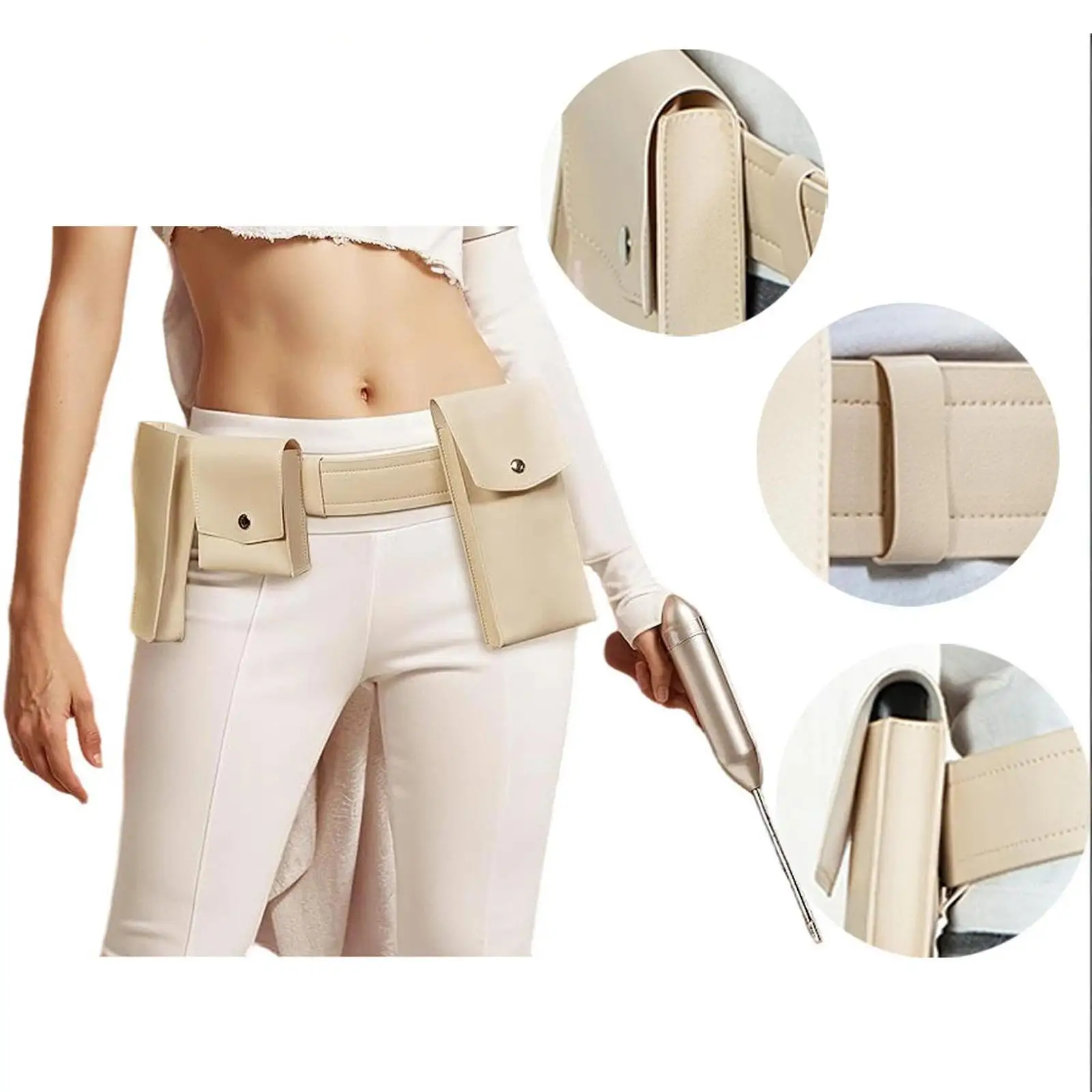 Adjustable Queen Costume Belt Parades Stage Fanny Pack Holiday with Pockets