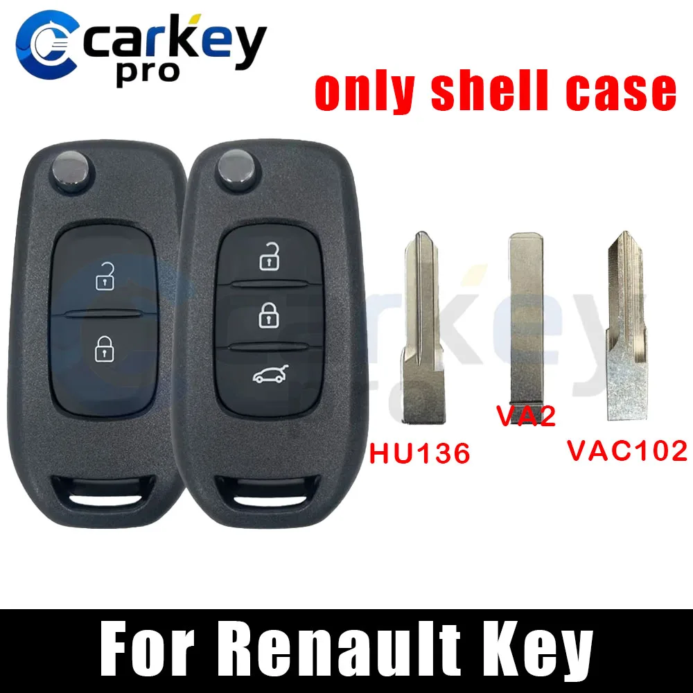Carkeypro Shell Case Cover CWTWB1G767 For Renault Kadjar Captur Megane3 Symbol Dacia Duster Logan2 Smart Flip Car Key
