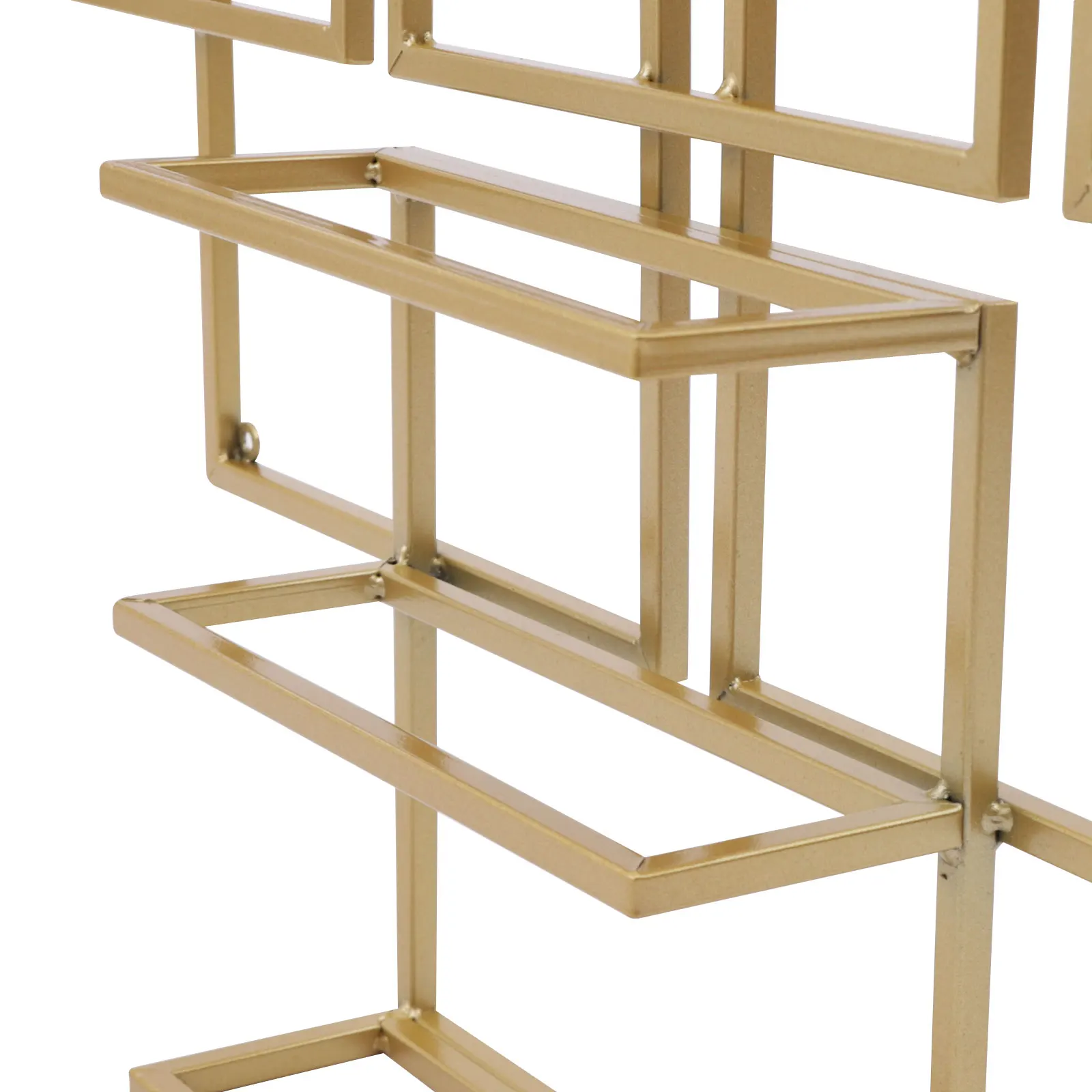 Wall Mount Wine Rack Storage Bottle Organizer Bar Shelf Storage Organizer（Gold）