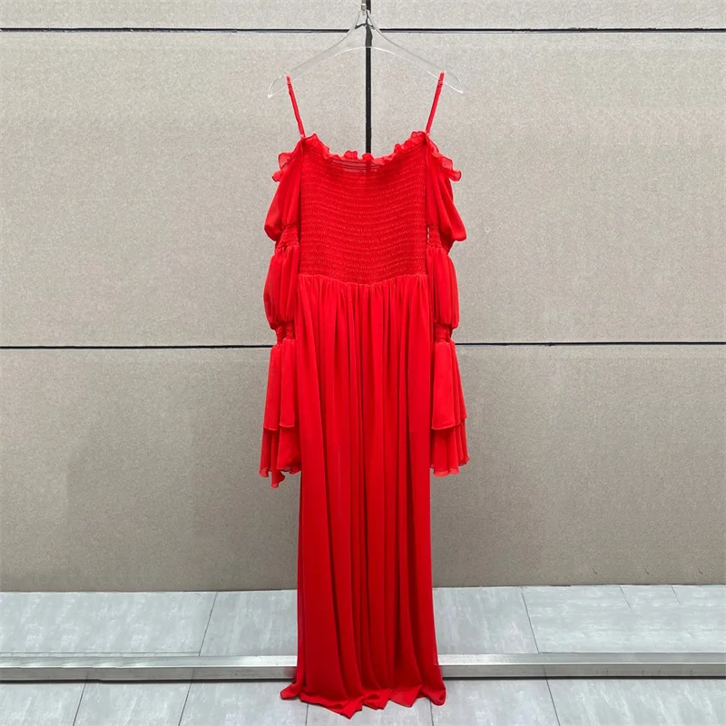 Damesjurk Winter 2025, nieuwe taille cinched slim fit vloerlengte jurk Sexy off shoulder lange jurk jarretel feestjurken y2k