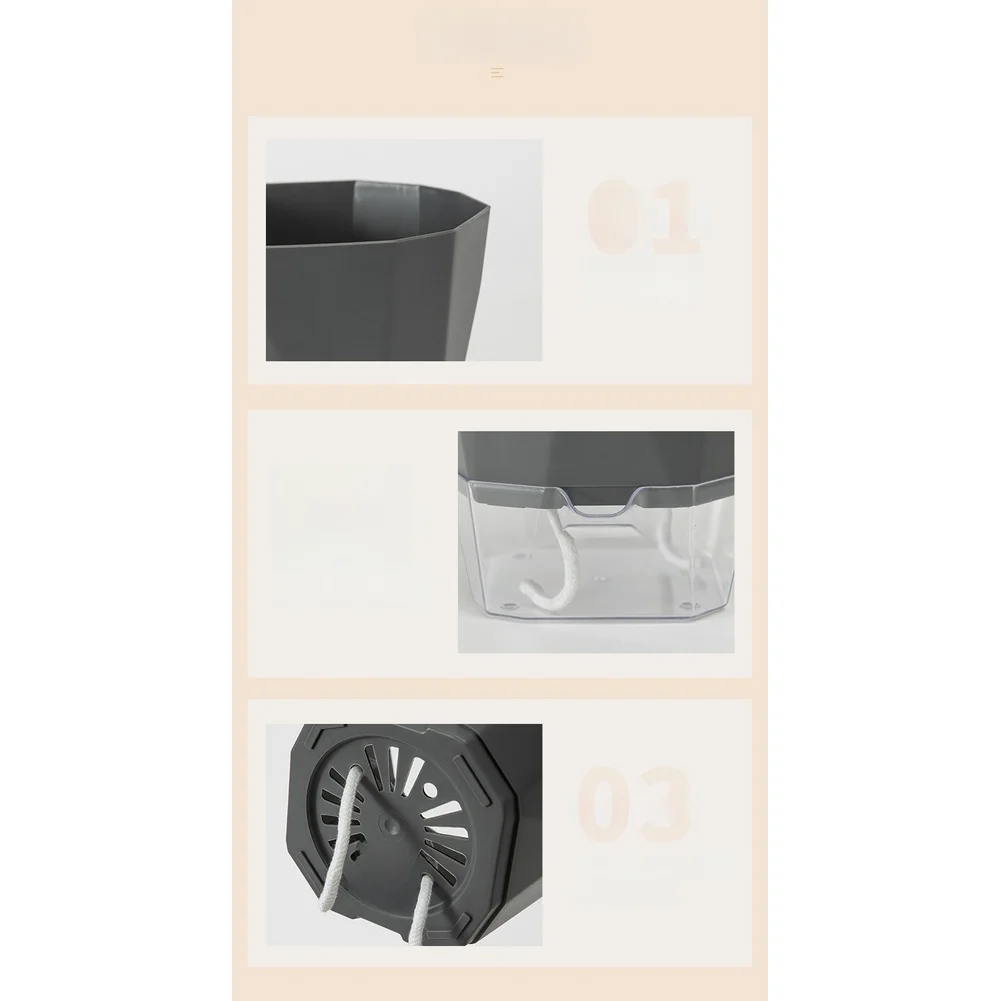 Modern Nordic Style Self Watering Plant Container Made from PP Plastic with Transparent Base for Easy Water Level Check