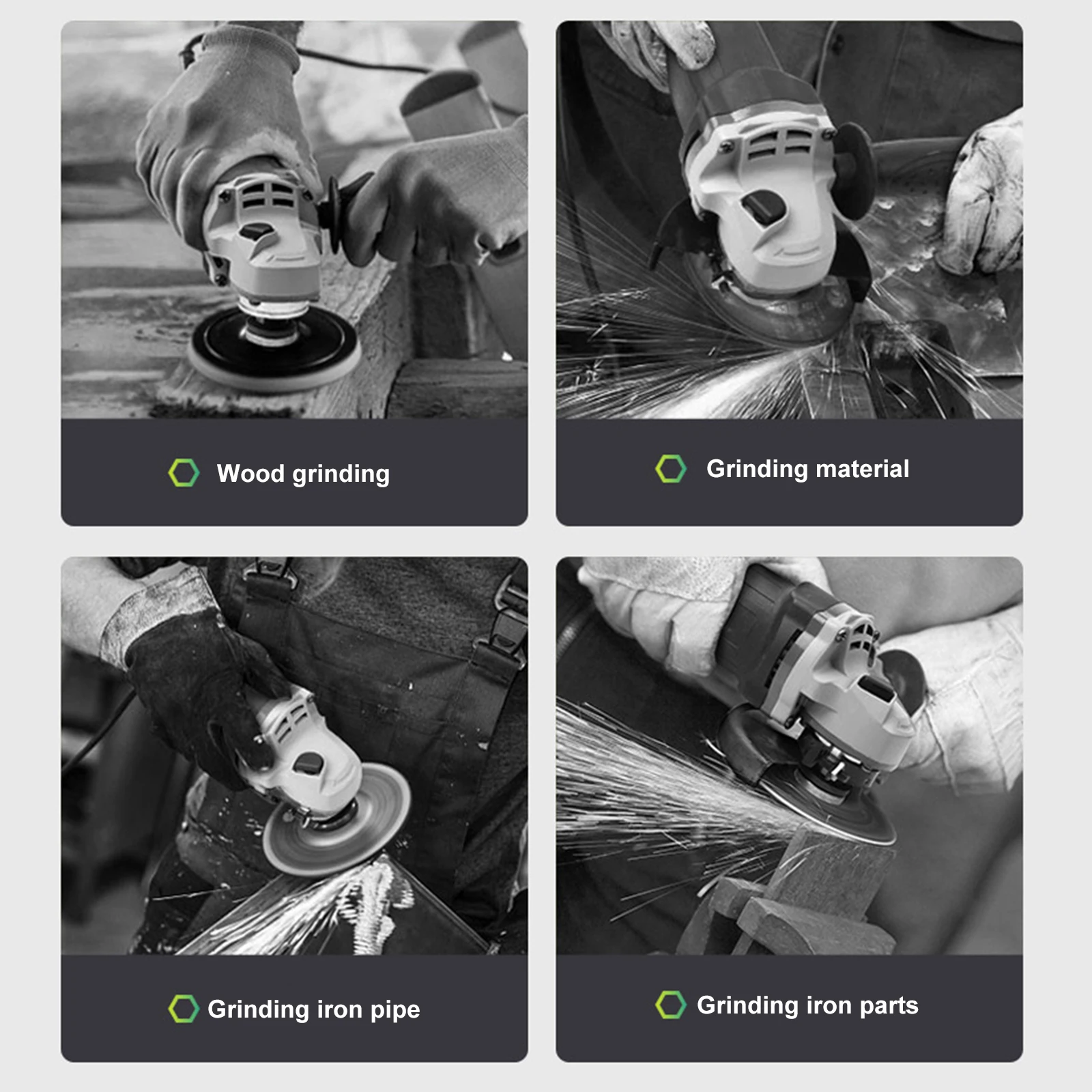

1 Set 125Mm Cordless Angle Grinder Tool For Metal Grinding Cutting Tile Concrete Ergonomic Grip Powerful Long