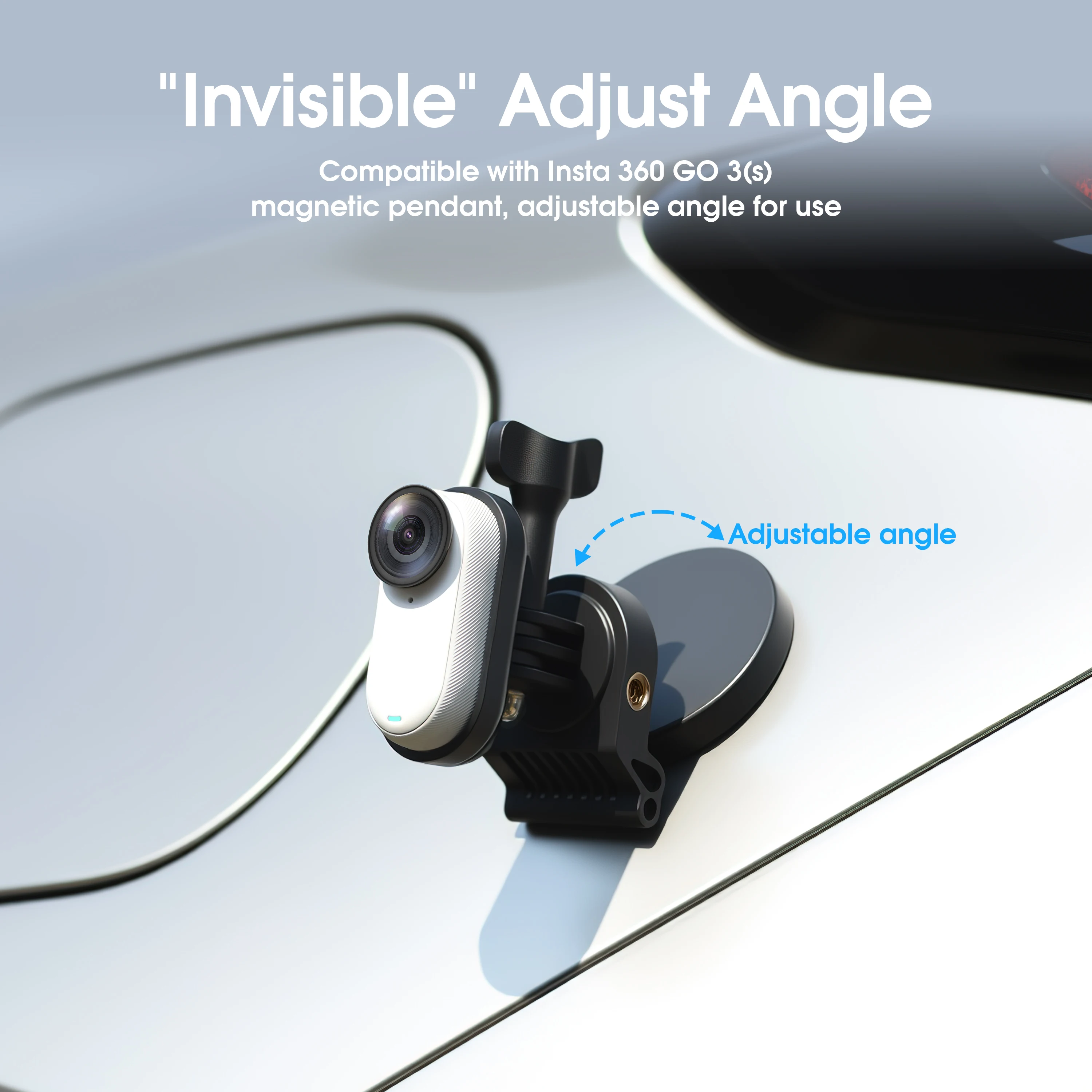 Magnetic Mount for Insta360 Go3/Insta360 Go3s Multifunctional Foldable Tabletop Car Mount Flexible Adjustable Angle Accessories