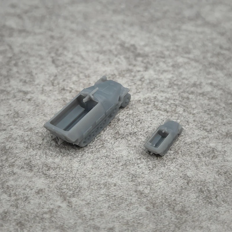 5PCS Sdkfz251-D1 Rupsvoertuig Hars Model 1/350 Of 1/700 Tank Combat Voertuig Miniatuur Model TK016