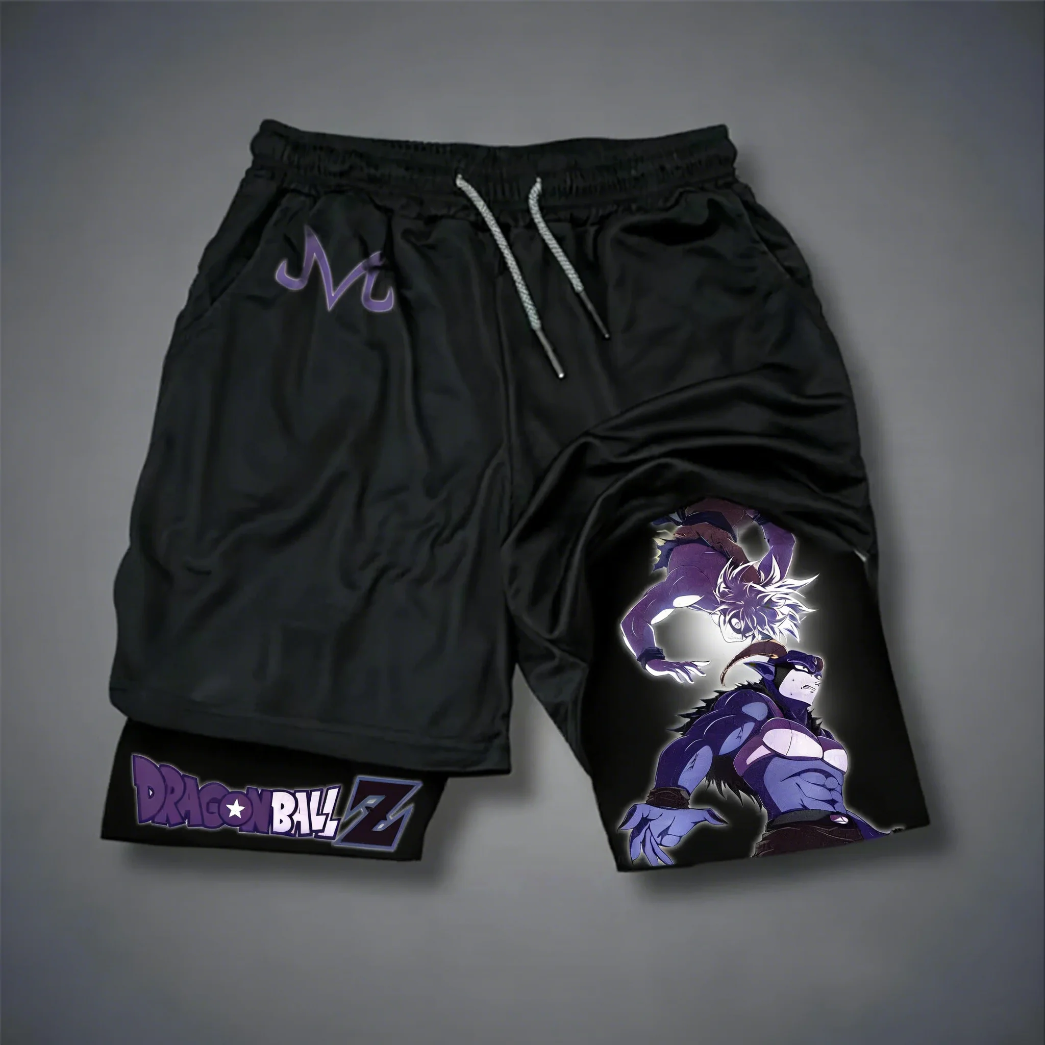 Dragon Ball Anime Printed Double-layer Quick Drying Breathable Sports Shorts 2026 Men's Summer New Boxing Training Shorts
