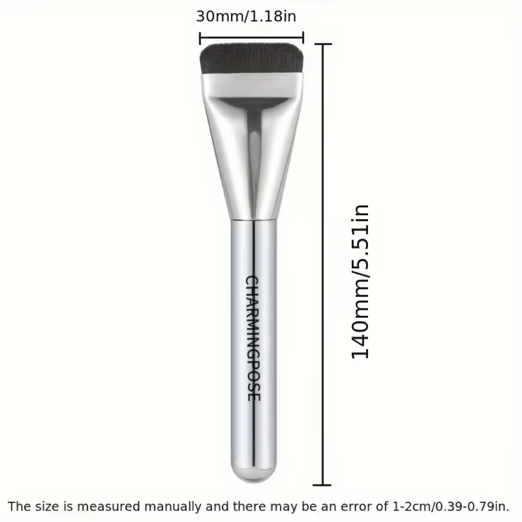 CHARMINGPOSE 완벽한 에어브러시 메이크업 키트 - 울트라 씬 플랫 파운데이션 브러시 & 리퀴드 & 크림용 메이크업 스펀지 1개 |   줄무늬 없음