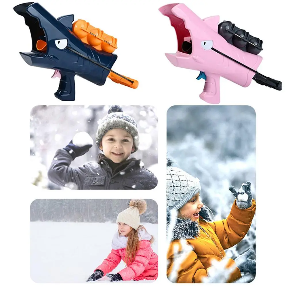 Set di giocattoli per creare palle di neve di squalo Set di giocattoli per palle di neve invernali all'aperto per bambini Divertimento giocattolo per lotta sulla neve Gioco regalo Giocattolo sportivo