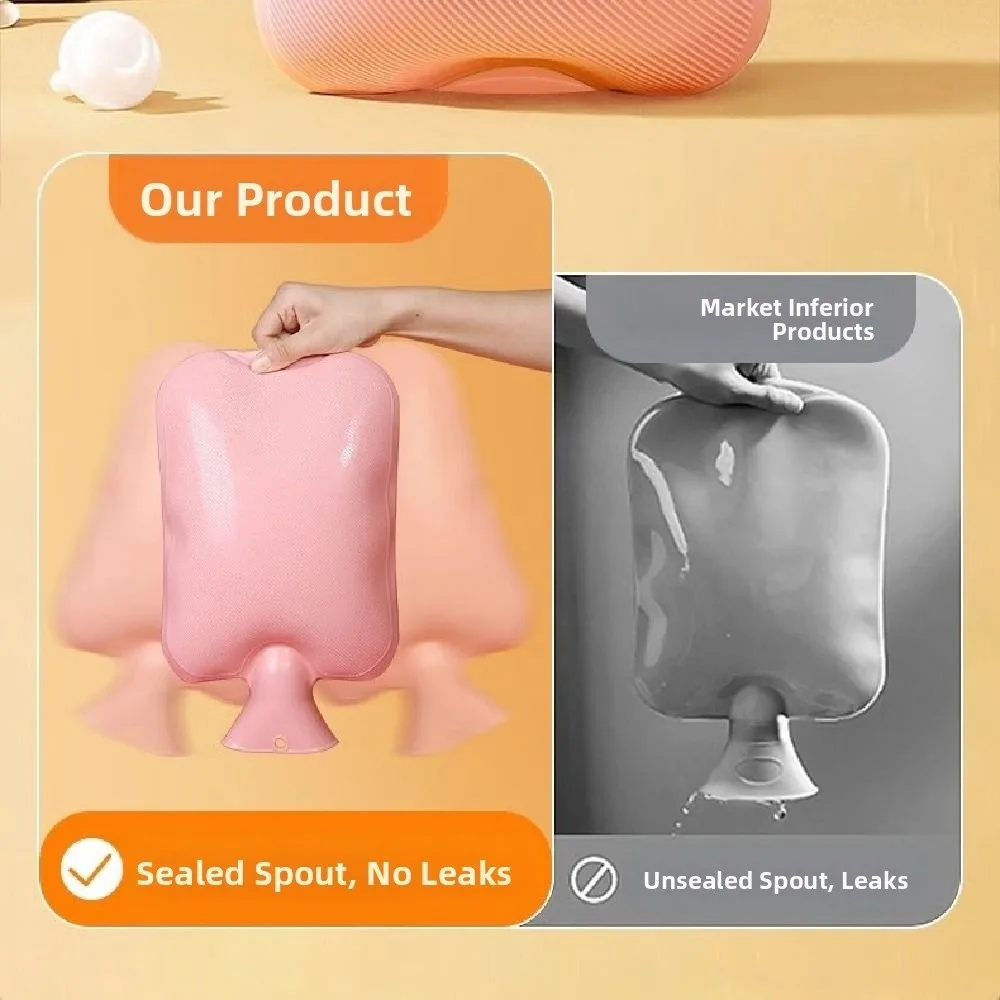 

Soft 2000ml Warm Water Bag Removable Anti-scalding Hot Water Bottles Keep Warm Longer with Cover Belly Warmer Hand and Feet