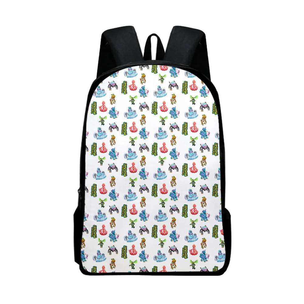 

Creative Popular my singing monsters Notebook Backpacks pupil School Bags 3D Print Oxford Waterproof Boys/Girls Laptop Backpacks