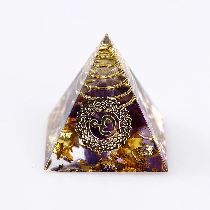 1PC Energy Generator Orgone Pyramid Crystals Peridot Healing Reiki Chakra Reiki Chakra Meditation Ornaments Crafts Office Decor