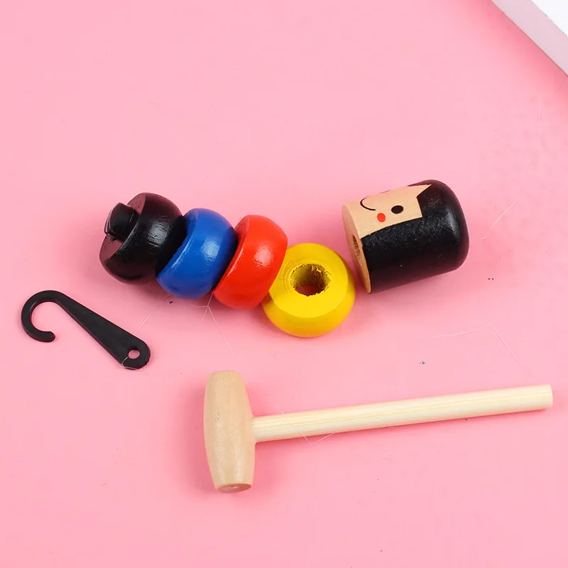 Magic Wooden Toy Unbreakable Tumbling Man Fun Performance Prop for Kids and Adults