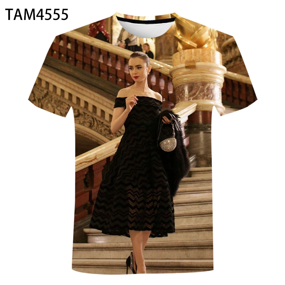 Emily in Paris 3D Print T-shirt Summer New Men Women Children Casual Fashion Streetwear Boy Girl Kids Cool Tops Tee