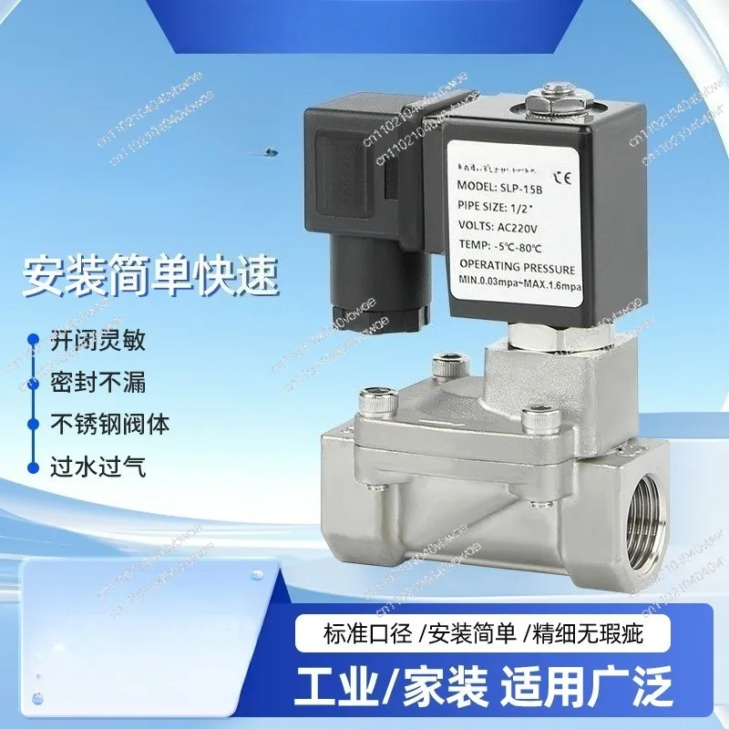 

It is suitable for SLP stainless steel series two-position two-position normally closed solenoid valves