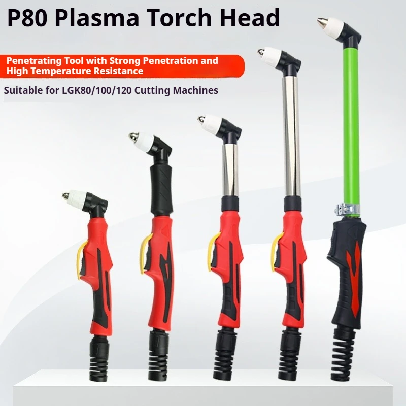 

Extended P80 Plasma Cutting Torch, Straight Handle Square Handle Plasma Gun, LGK100 LGK120 Plasma Cutter Accessories