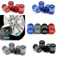 4Pcs Car Wheel Rim Valve Caps for Audi Sline S3 S4 S5 S2 S1 RS4 RS5 Q3 Q5 Q7 TT A4 A6L A8 A1 A5 A9 Tyre Rim Stem Air Covers