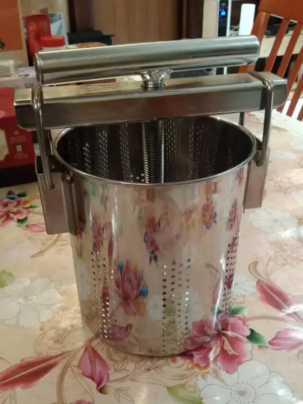 Manual 304 Stainless Steel Filter Press – 2.5L Fruit & Vegetable Juice Extractor, Food Dehydrator, Hand Operated Squeezer
