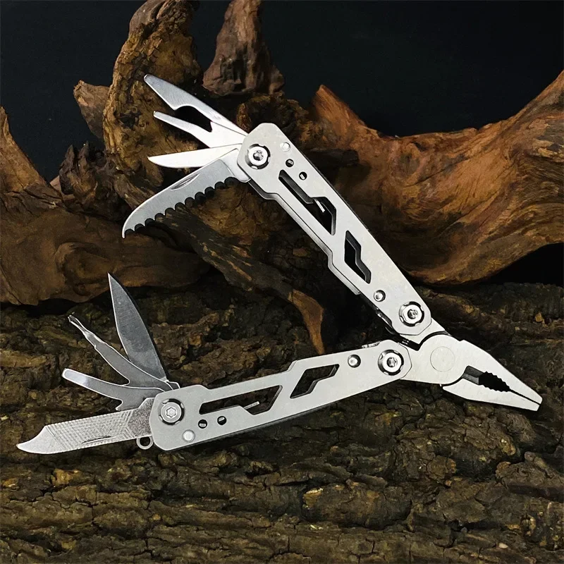 New Multifunction Folding Pliers Pocket Knife Outdoor Camping Survival Hunting Foldable Multi Tool Scissors Saw Screwdriver Clip