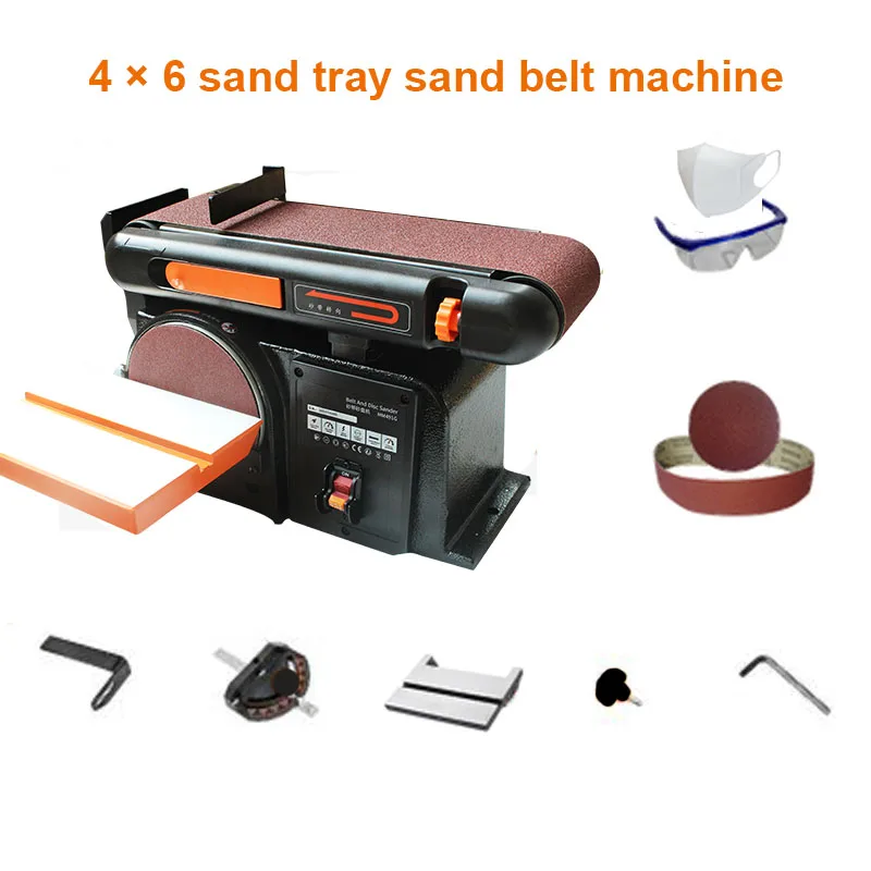 550W/750W Abrasive Belt Sanding Machine Woodworking 220V Sandpaper Polishing Machine Angle Adjustable Woodworking Sander