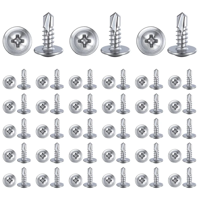 8X5/8Inch for Sheet Metal Self-Tapping Screws 410 Stainless Steel Truss Head High-Strength Quick Tapping Screws