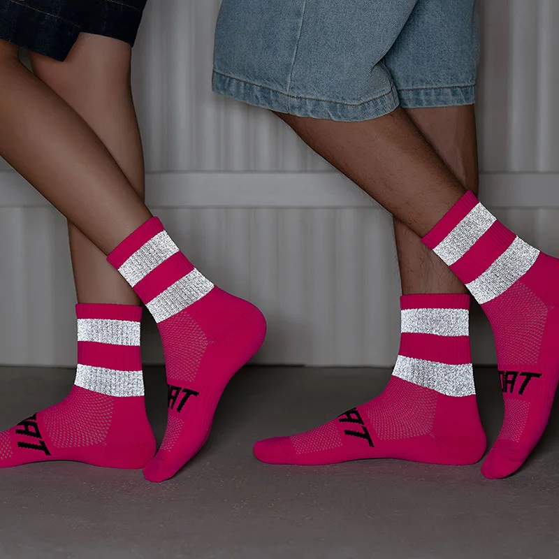 Men's and children's night riding reflective cycling socks breathable cycling socks running socks fitness socks