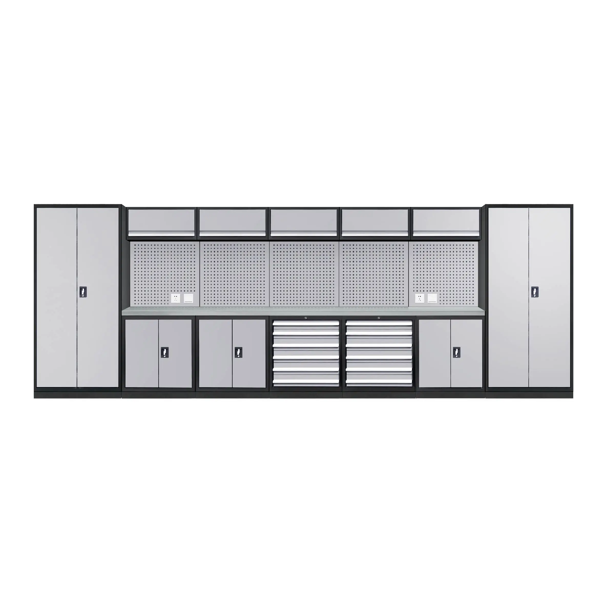 ROCKBEN  Multi-functional Expansion Stainless Steel  Customized High Load-bearing Combination Cabinet Workstations