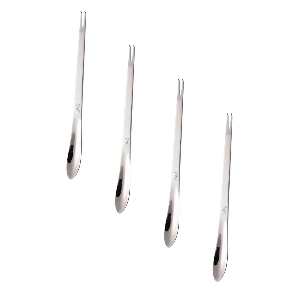 

4Pcs Stainless Steel Crab Forks Professional Multi-Function Seafood Eating Tools Kit for Crab Lobster Shellfish Lovers