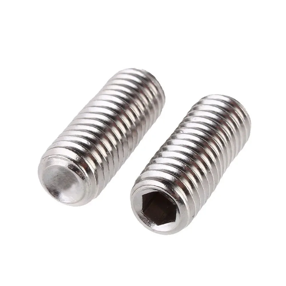 DIN916 304 Stainless Steel Hex Hexagon Socket Set Screw M2 M2.5 M3 M4 M5 M6 M8 M10 M12 Allen Cup Point Grub Bolt