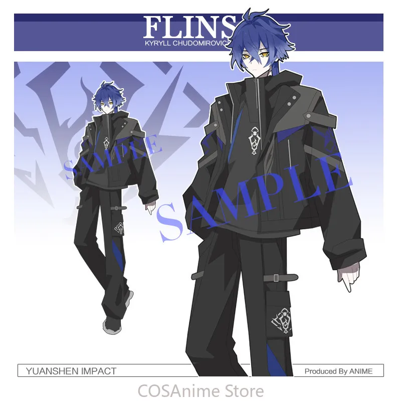 

Kyryll Chudomirovich Flins Anime Genshin Impact Coat Sweater Skirt Cosplay Costume Uniform Clothe Halloween Costumes Women Man