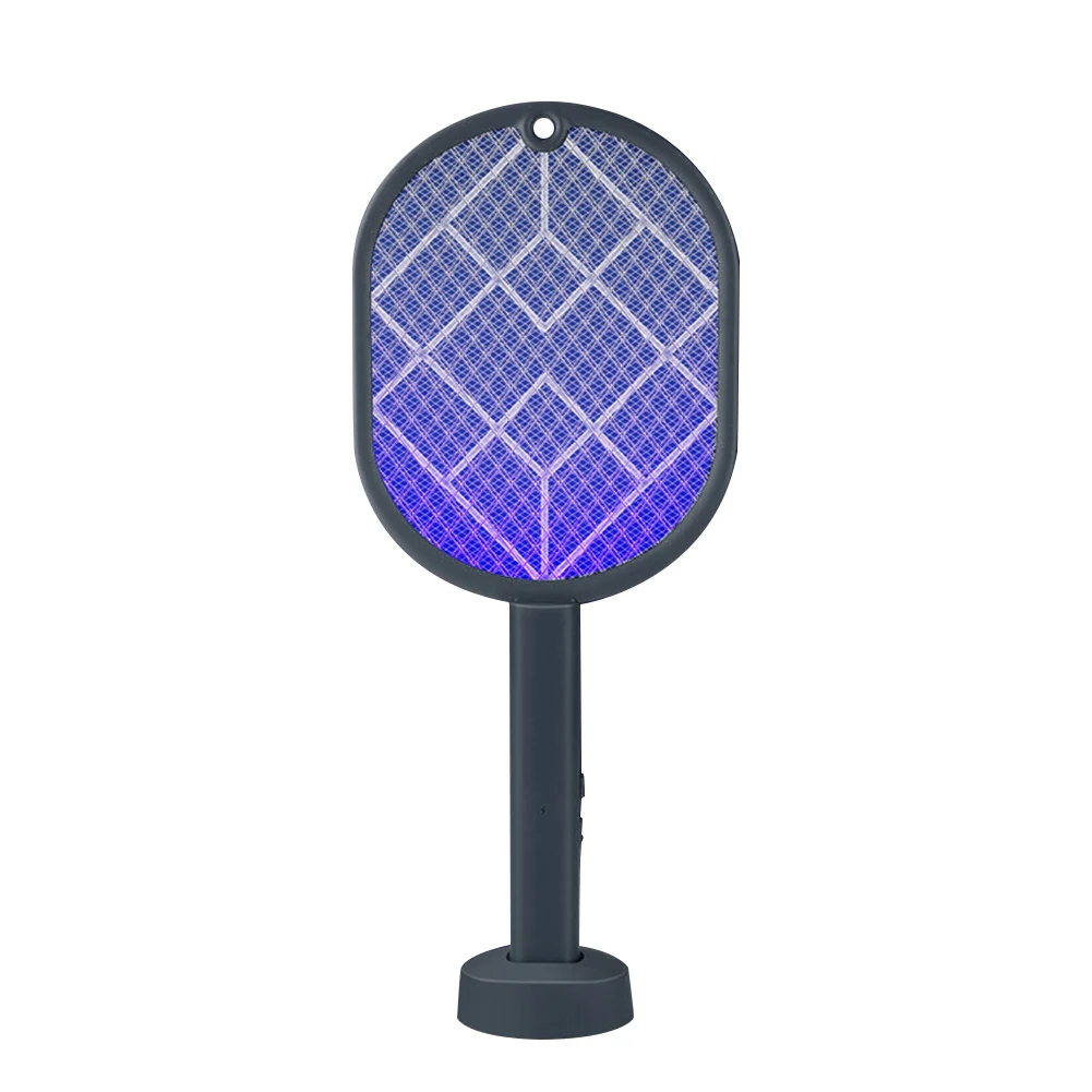 ไม้ตียุงไฟฟ้าแบบชาร์จไฟได้ ไม้ตียุงแบบพกพาพับได้ 2-in-1 เครื่องดักยุงสำหรับบ้านห้องนอนลานบ้าน