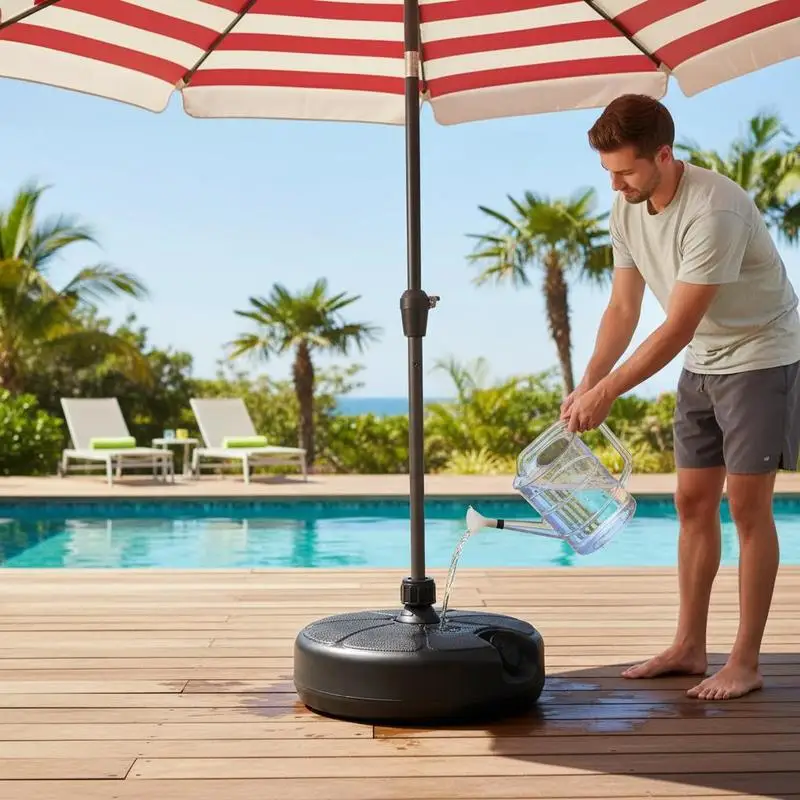 

27 lbs Fillable Round Umbrella Base Stand for Yard Garden Poolside