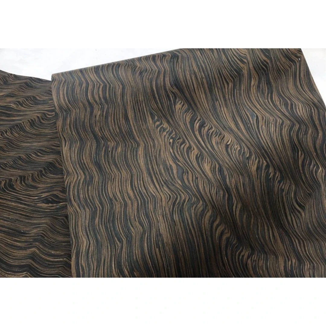 58x250cm 흑단 뿌리 벌 패턴 목재 베니어 가구 표면 디자인 캐비닛 장식 벽 패널 프로젝트