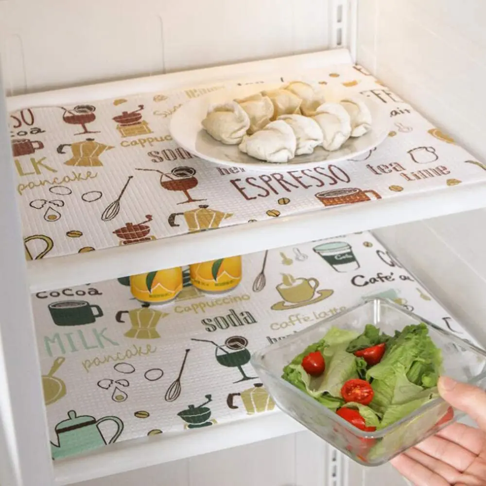 (A02R] Multi-Function Drawer Shelf Liner Foam Paper for Kitchen Cabinets,Refrigerator,Drawers,Cabinets(Red, 12 x 196Inch)