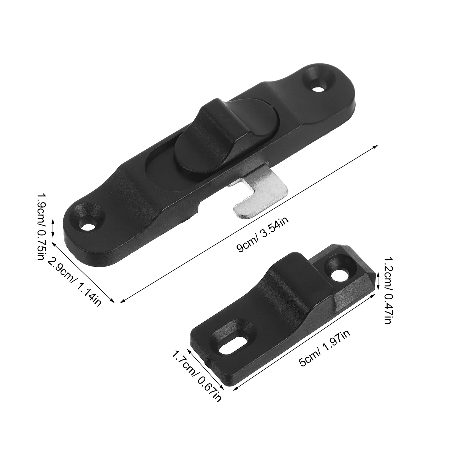 Stainless Steel Sliding Window Lock Adjustable Security Latch for Glass Patio Door Screen Safety Hardware