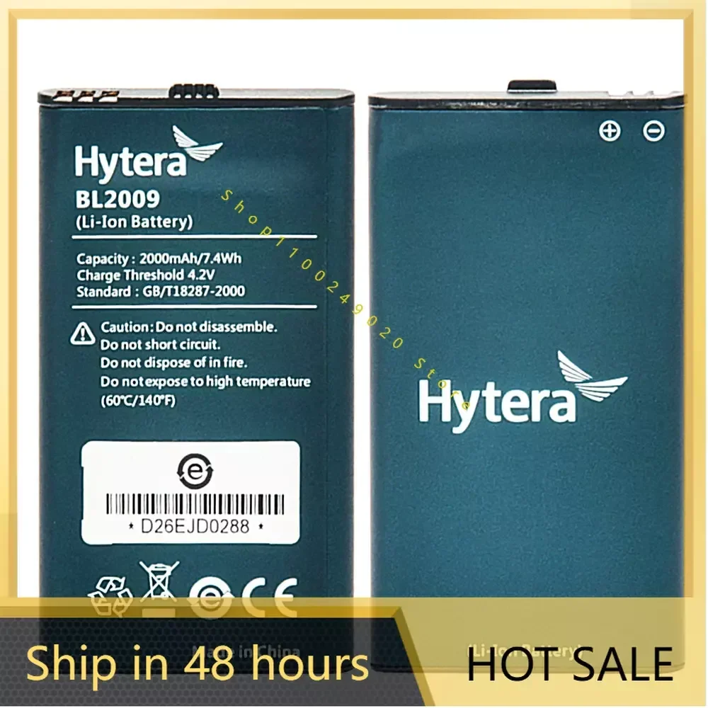 size Battery 4.2V 2000mah for Hytera BL2009 HYT PD362 PD355 PD365 PF355LF PD365LF TD360 TD350 walkie talkie batteries