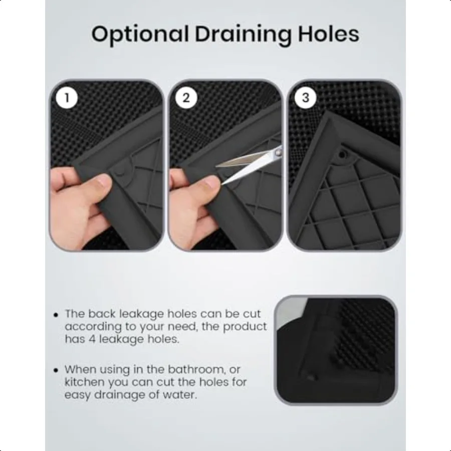 Front Door Mat for Outside Entrance 35.5"x17" AntiSlip DirtTrapping Waterproof Rubber Outdoor Mat with Textured Surface for Ent