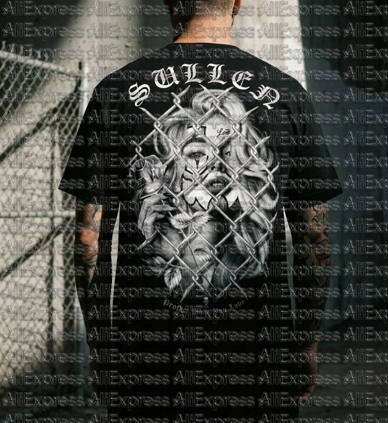 2026 New Men's Sullen T-shirt Monster Dog Motorcycle Color Cartoon Old School Tattoo Street Top Men's Style